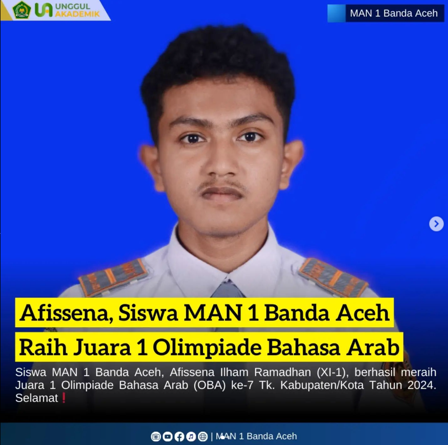 Prestasi kelas olimpiade - Juara 1 Olimpiade Bahasa Arab