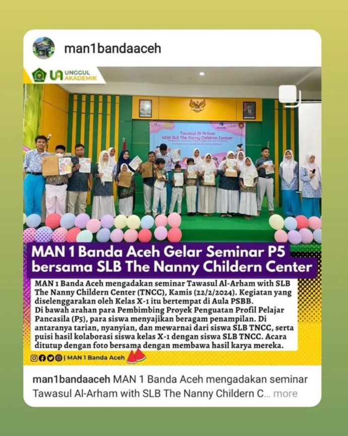 Prestasi kelas olimpiade - Tawassul Al-Arham